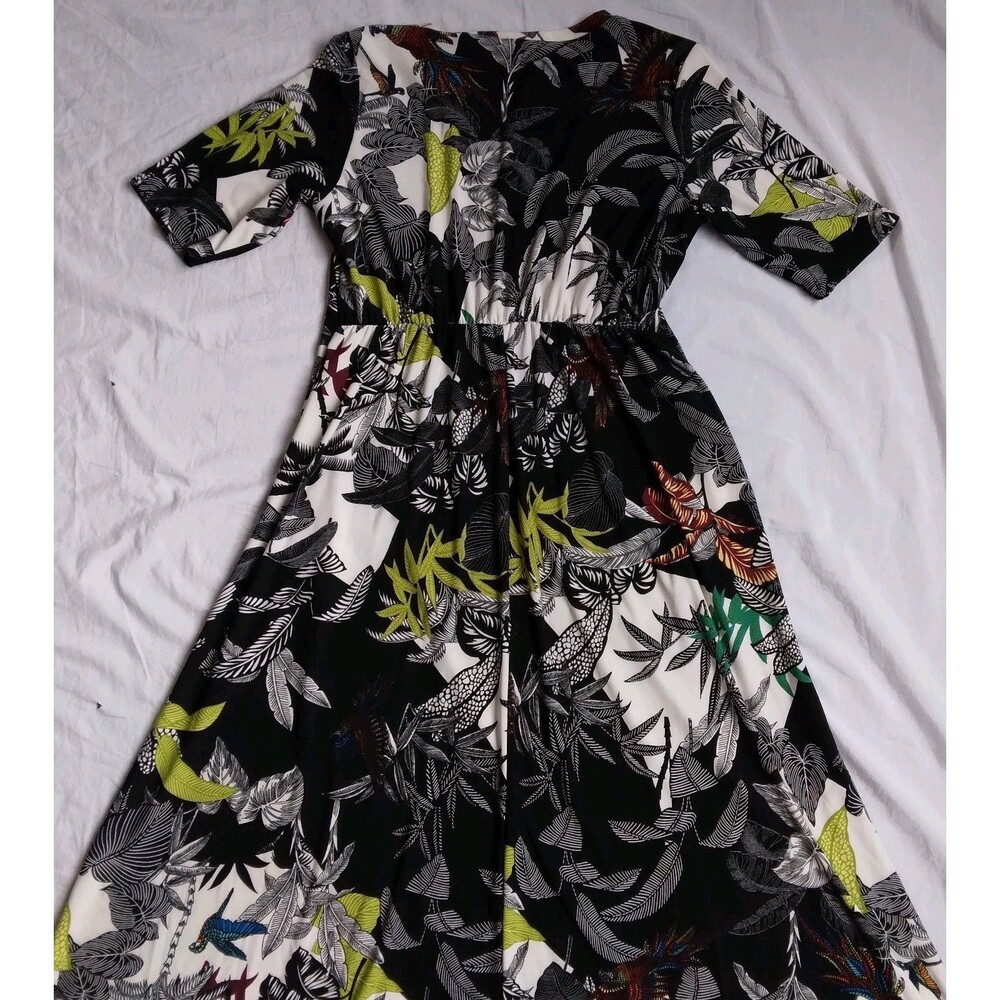 Attitudes by Renee Multicolor Rainforest Fit & Flare Dress Women's Medium Petite - Picture 11 of 14